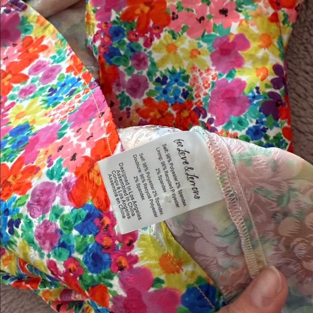 For Love And Lemons Colorful Floral Womens Dress small - Picture 7 of 12